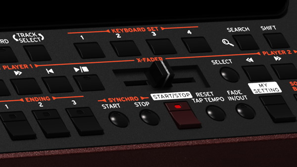 l'esclusivo Dual Player XDS di Pa1000 offre riproduzione non Stop di brani musicali nei formati compatibili: Mid, Kar, Mp3