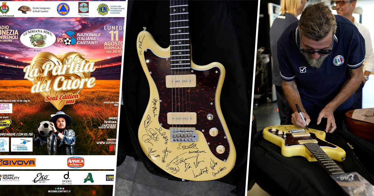 Eko Guitars e Algam EKO partecipano alla seconda tappa della Partita del Cuore 2025 che si terrà a Pontremoli e donerà in beneficienza una chitarra.
