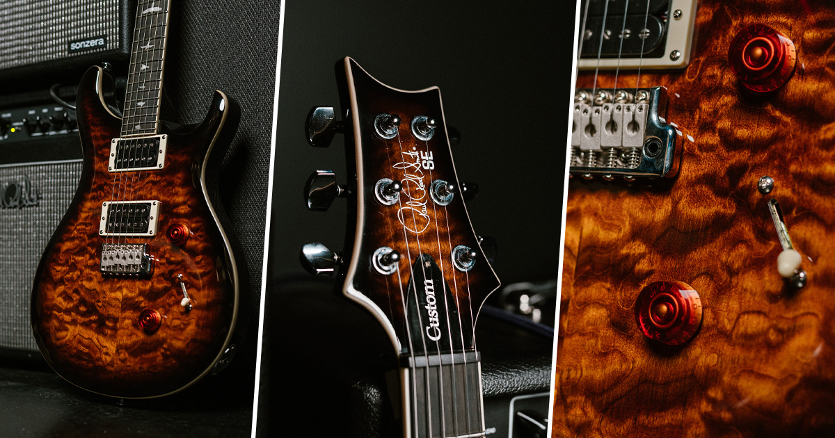 Per il 2024 la PRS SE Custom 24 aggiunge un'impiallacciatura del top in Acero Quilted, che conferisce a queste chitarre uno stile raffinato. Per il 2024 la PRS SE Custom 24 aggiunge un'impiallacciatura del top in Acero Quilted, che conferisce a queste chitarre uno stile raffinato.